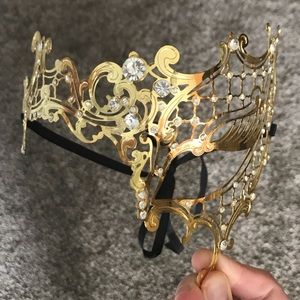 Gold jeweled masquerade mask